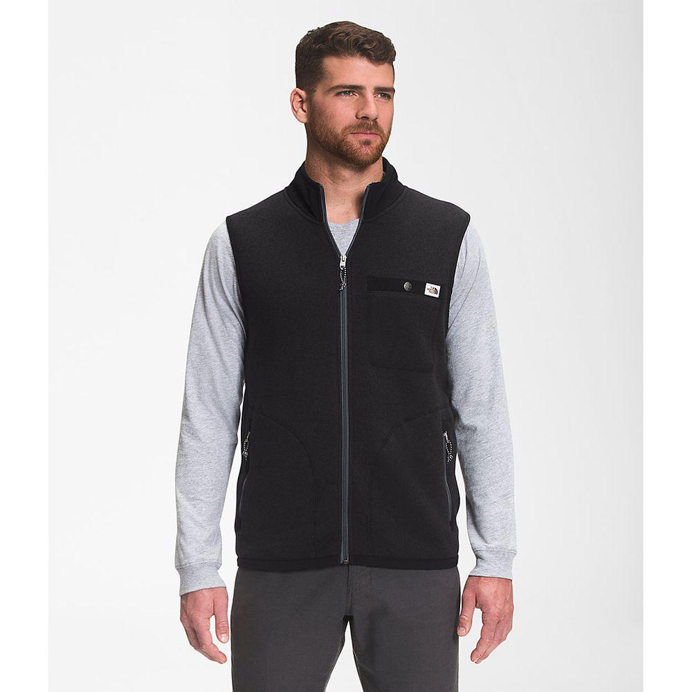 The North Face Gordon Lyons Full Zip Ανδρικα Γιλέκα - Μαυρα (VCXA43276)
